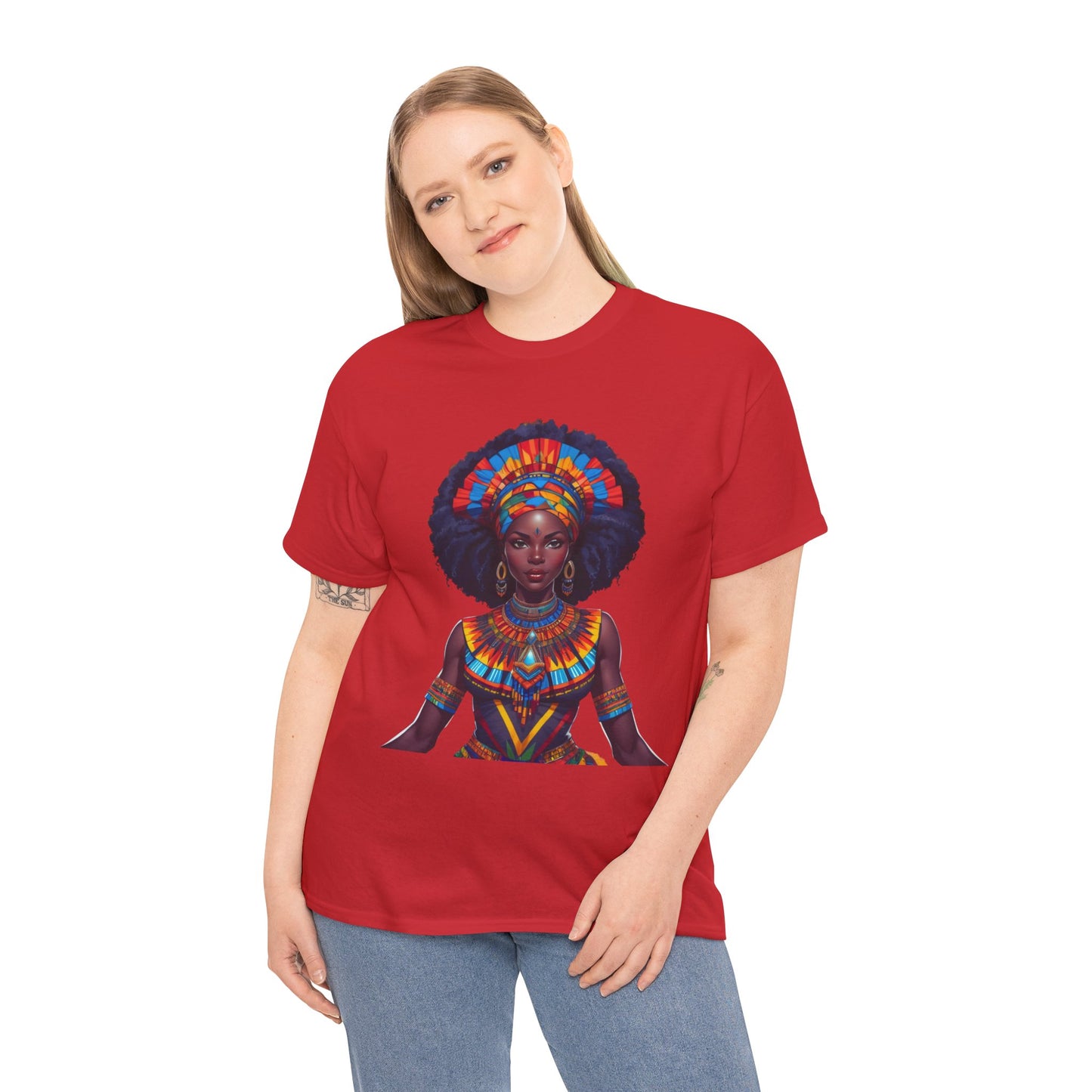 Cultural Pride  Tee - Vibrant African Art Design Colorful Tribal Art T-Shirt, African Inspired Fashion Tee, Ethnic Pattern Design Shirt, Bold Graphic Print Top