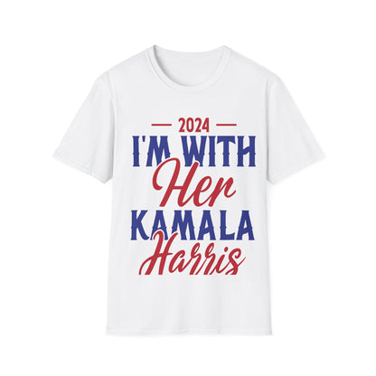 2024 I'm With Her Kamala Harris T-Shirt, Support Kamala Harris, Political Campaign Shirt, Vote Kamala Harris 2024 Tee