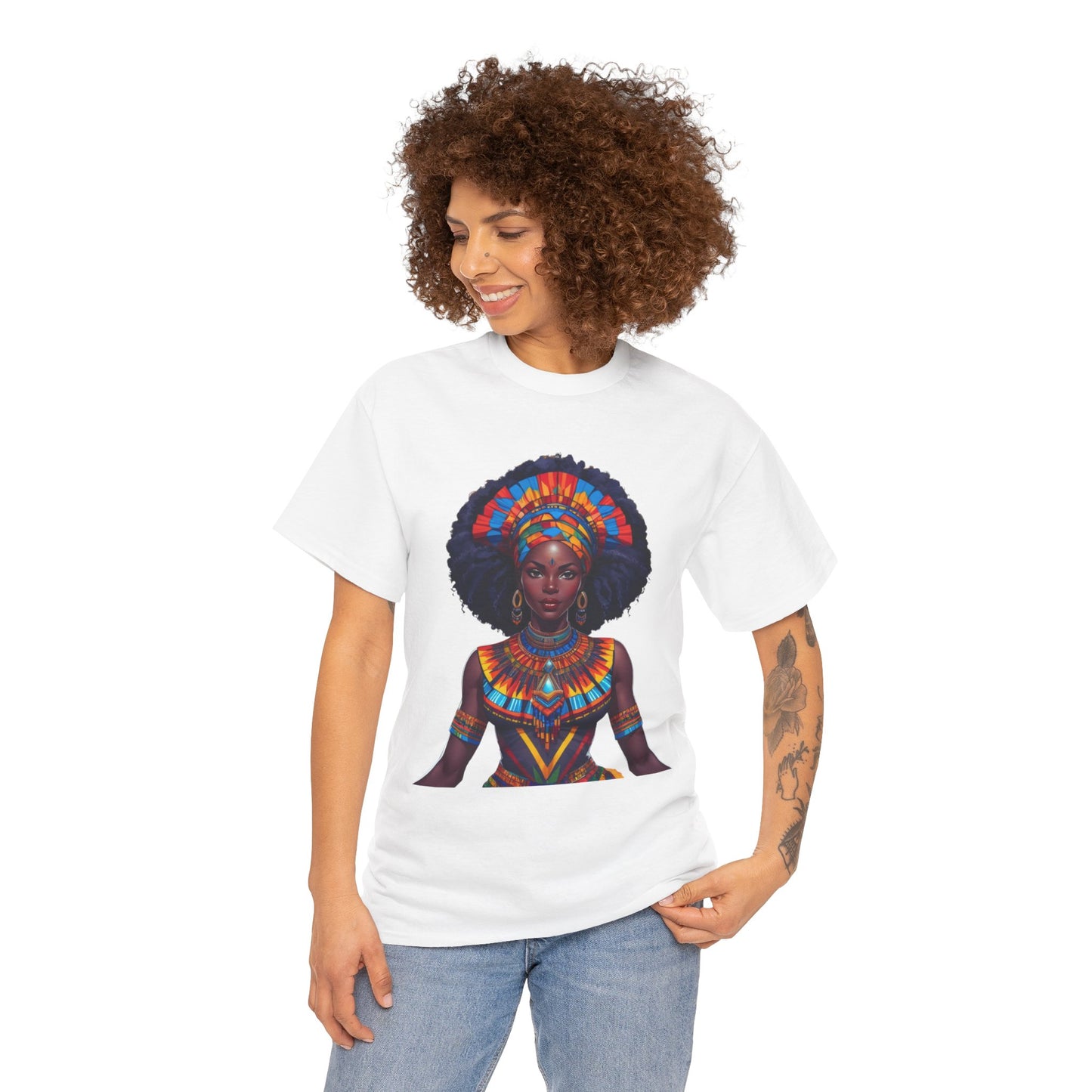 Cultural Pride  Tee - Vibrant African Art Design Colorful Tribal Art T-Shirt, African Inspired Fashion Tee, Ethnic Pattern Design Shirt, Bold Graphic Print Top