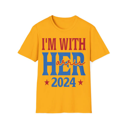 2024 I'm With Her Kamala Harris T-Shirt, Support Kamala Harris, Political Campaign Shirt, Vote Kamala Harris 2024 Tee