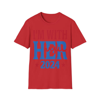 2024 I'm With Her Kamala Harris T-Shirt, Support Kamala Harris, Political Campaign Shirt, Vote Kamala Harris 2024 Tee