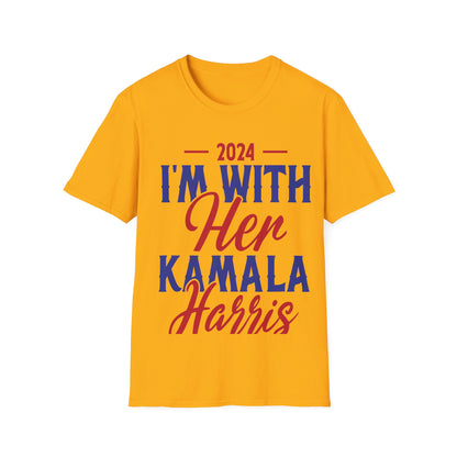 2024 I'm With Her Kamala Harris T-Shirt, Support Kamala Harris, Political Campaign Shirt, Vote Kamala Harris 2024 Tee
