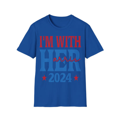 2024 I'm With Her Kamala Harris T-Shirt, Support Kamala Harris, Political Campaign Shirt, Vote Kamala Harris 2024 Tee