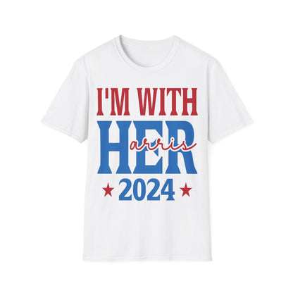 2024 I'm With Her Kamala Harris T-Shirt, Support Kamala Harris, Political Campaign Shirt, Vote Kamala Harris 2024 Tee