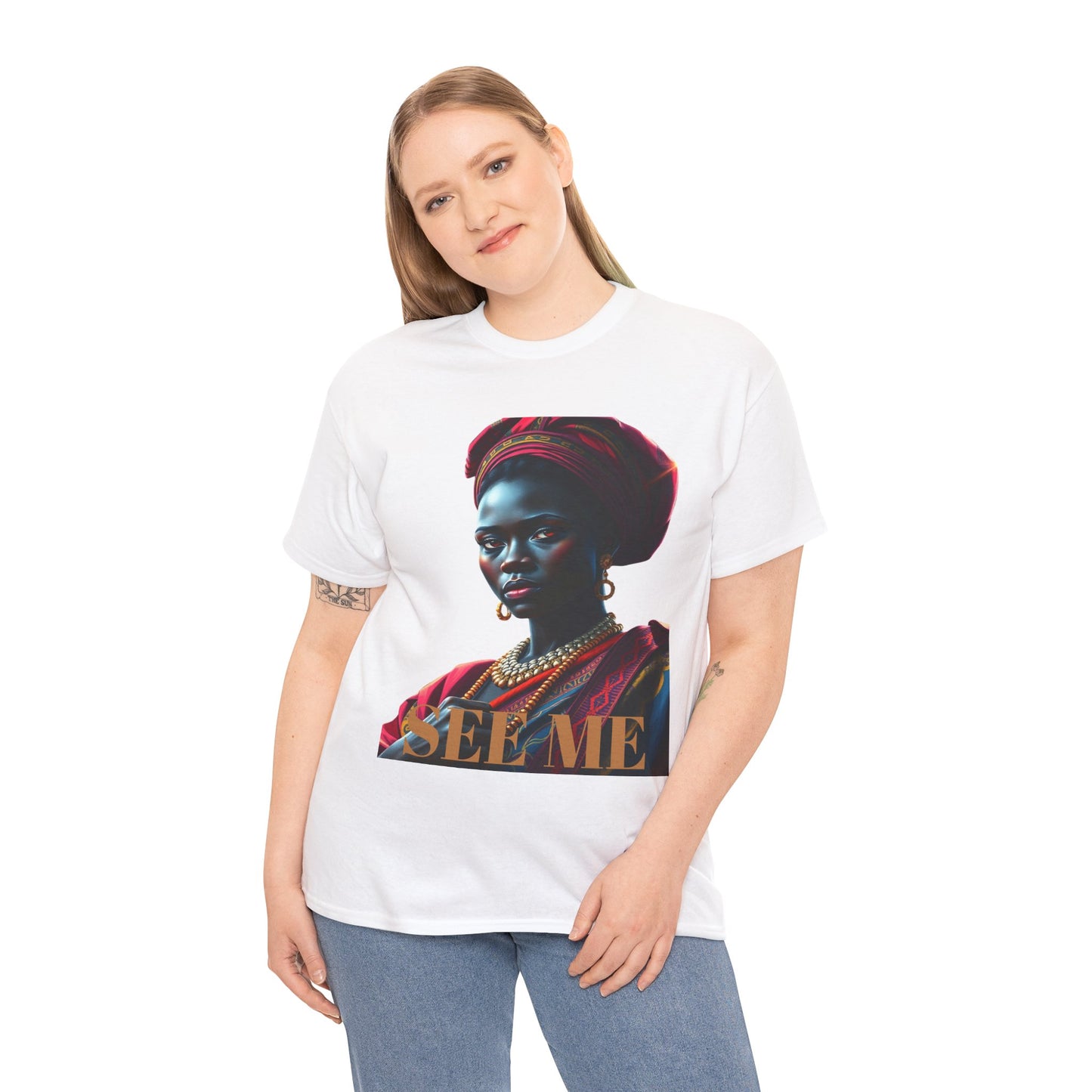 Empowering Unisex Heavy Cotton Tee – 'SEE ME' Edition