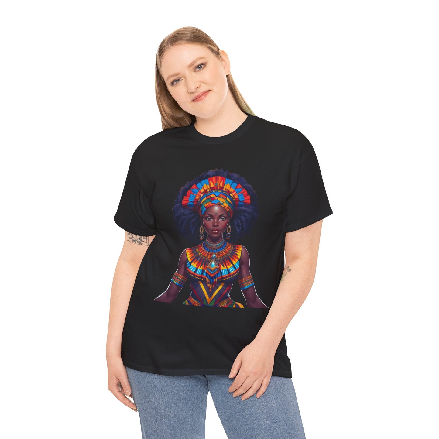 Cultural Pride  Tee - Vibrant African Art Design Colorful Tribal Art T-Shirt, African Inspired Fashion Tee, Ethnic Pattern Design Shirt, Bold Graphic Print Top