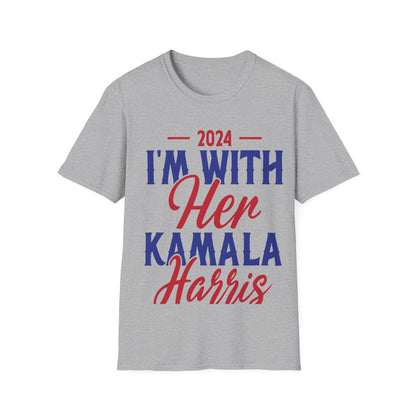 2024 I'm With Her Kamala Harris T-Shirt, Support Kamala Harris, Political Campaign Shirt, Vote Kamala Harris 2024 Tee