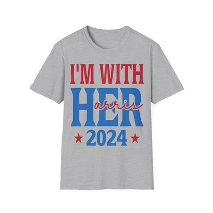 2024 I'm With Her Kamala Harris T-Shirt, Support Kamala Harris, Political Campaign Shirt, Vote Kamala Harris 2024 Tee