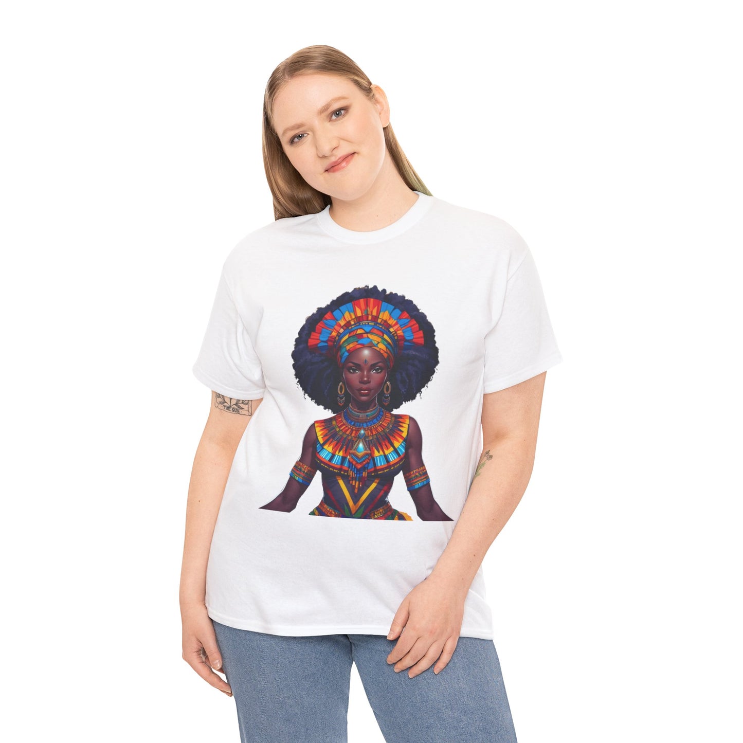 Cultural Pride  Tee - Vibrant African Art Design Colorful Tribal Art T-Shirt, African Inspired Fashion Tee, Ethnic Pattern Design Shirt, Bold Graphic Print Top