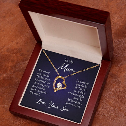 To My Mom Forever Love Necklace With message For Mom, Gift from Daughter or Son