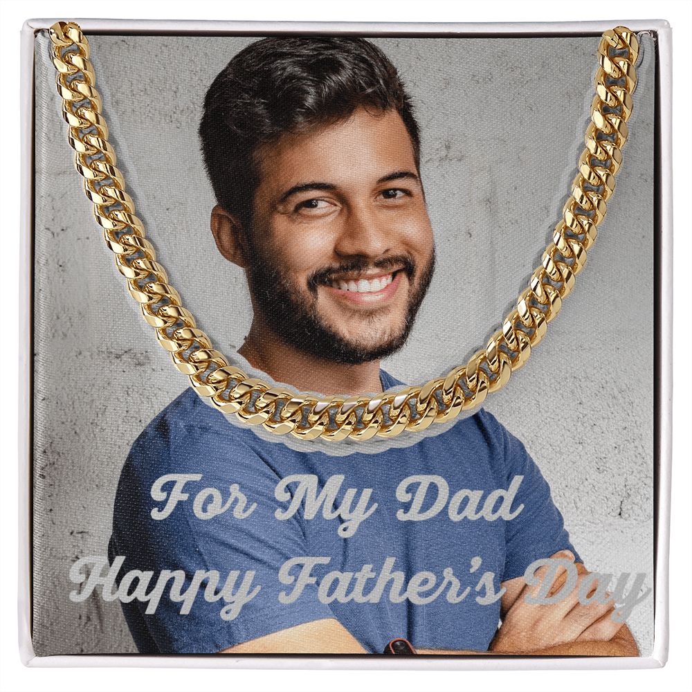 Peronalized Cuban Link Chain For My Dad Happy Father's Day