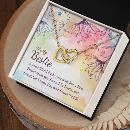 To My Beastie Interlocking Heart Necklace With a Message of Love