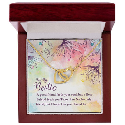 To My Beastie Interlocking Heart Necklace With a Message of Love