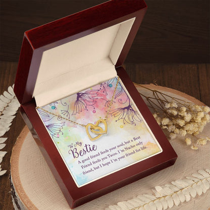 To My Beastie Interlocking Heart Necklace With a Message of Love