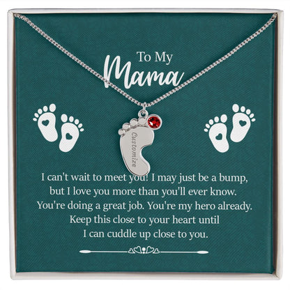 To Mama From Unborn Child Necklace for Expecting, Pregnant Mothers