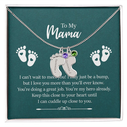 To Mama From Unborn Child Necklace for Expecting, Pregnant Mothers