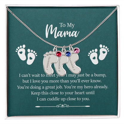 To Mama From Unborn Child Necklace for Expecting, Pregnant Mothers
