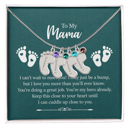 To Mama From Unborn Child Necklace for Expecting, Pregnant Mothers
