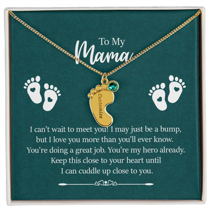 To Mama From Unborn Child Necklace for Expecting, Pregnant Mothers