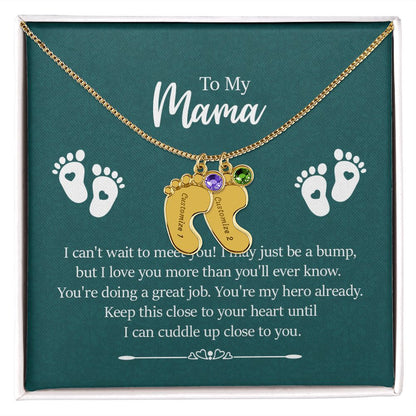 To Mama From Unborn Child Necklace for Expecting, Pregnant Mothers