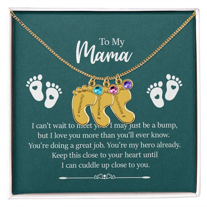 To Mama From Unborn Child Necklace for Expecting, Pregnant Mothers