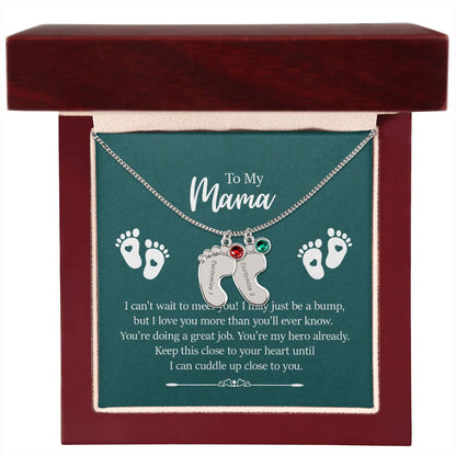 To Mama From Unborn Child Necklace for Expecting, Pregnant Mothers