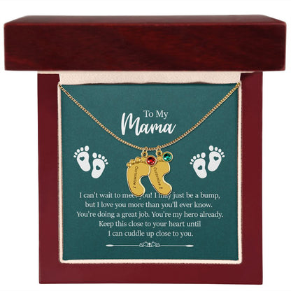 To Mama From Unborn Child Necklace for Expecting, Pregnant Mothers