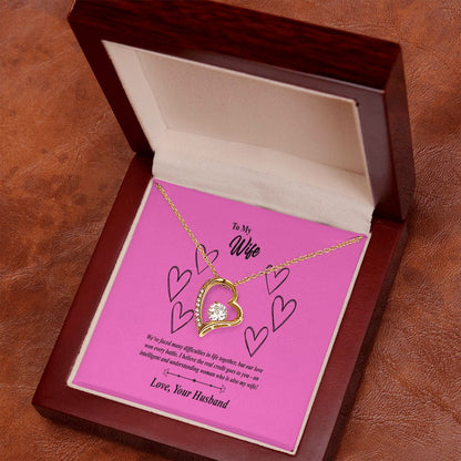 To My Wife, We' Face Many Battles Together Forever Love Necklace