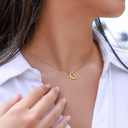 Gold Necklace with Message