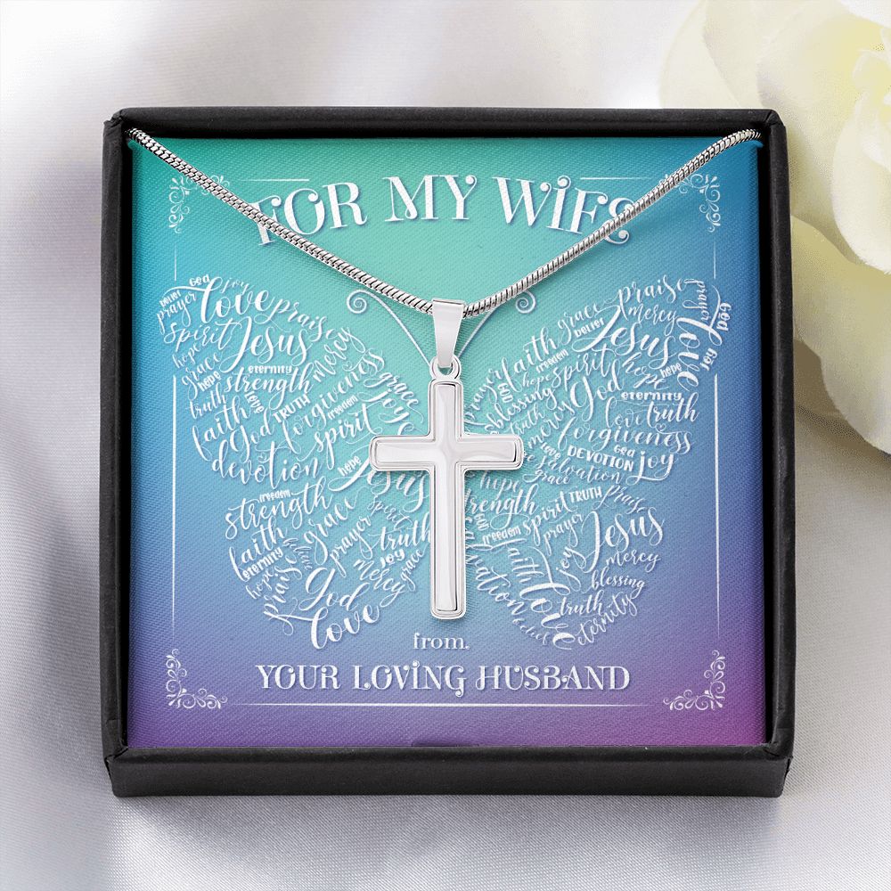 Stainless  Steel Cross Necklace For My Wife