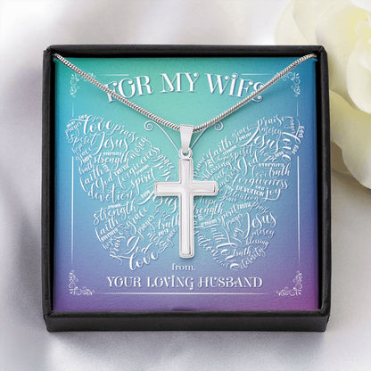 Stainless  Steel Cross Necklace For My Wife