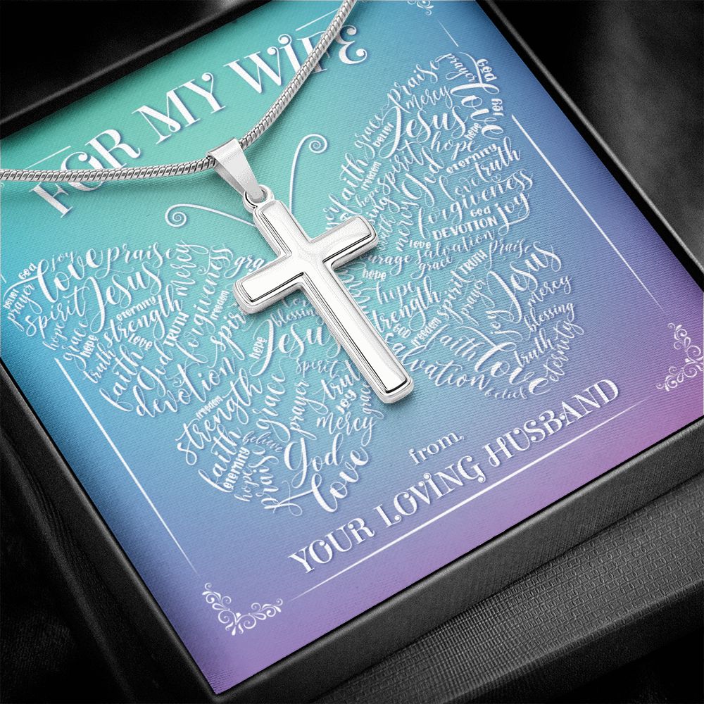 Stainless  Steel Cross Necklace For My Wife