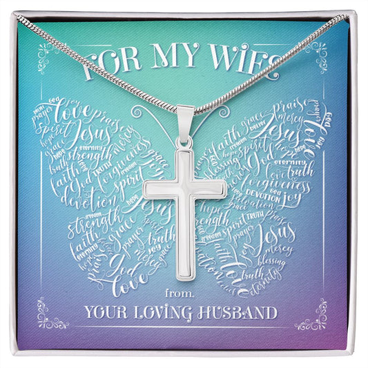 Stainless  Steel Cross Necklace For My Wife