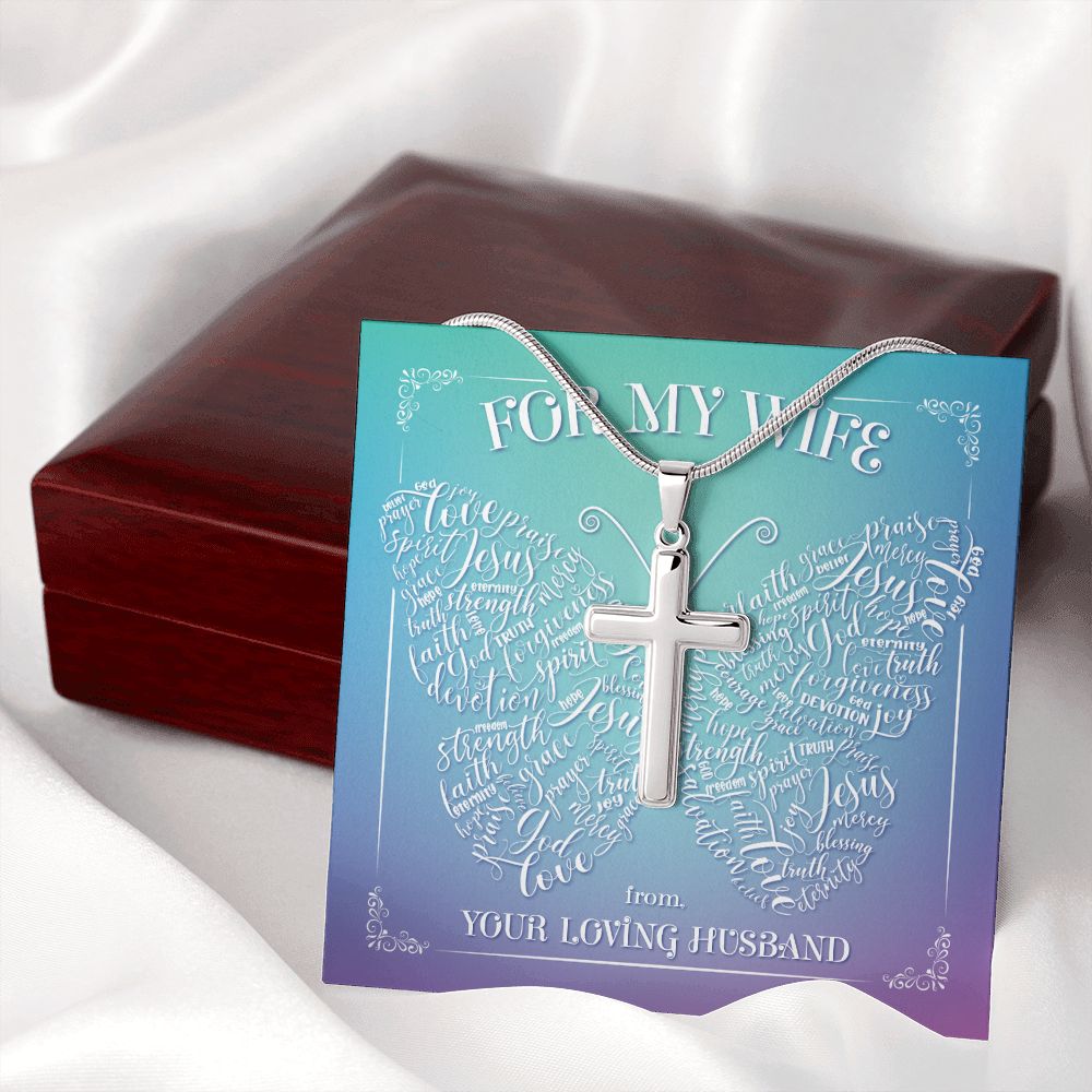 Stainless  Steel Cross Necklace For My Wife
