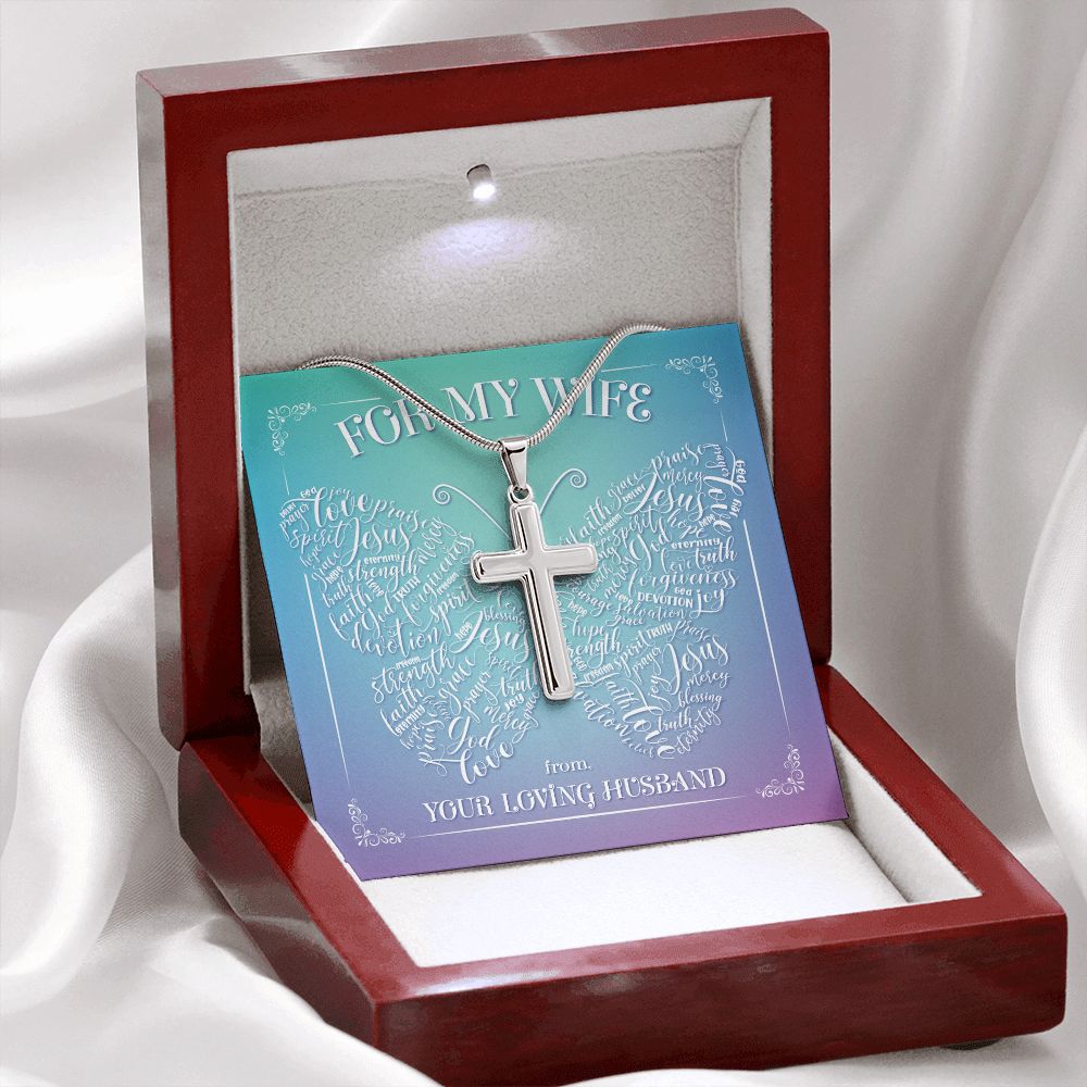 Stainless  Steel Cross Necklace For My Wife