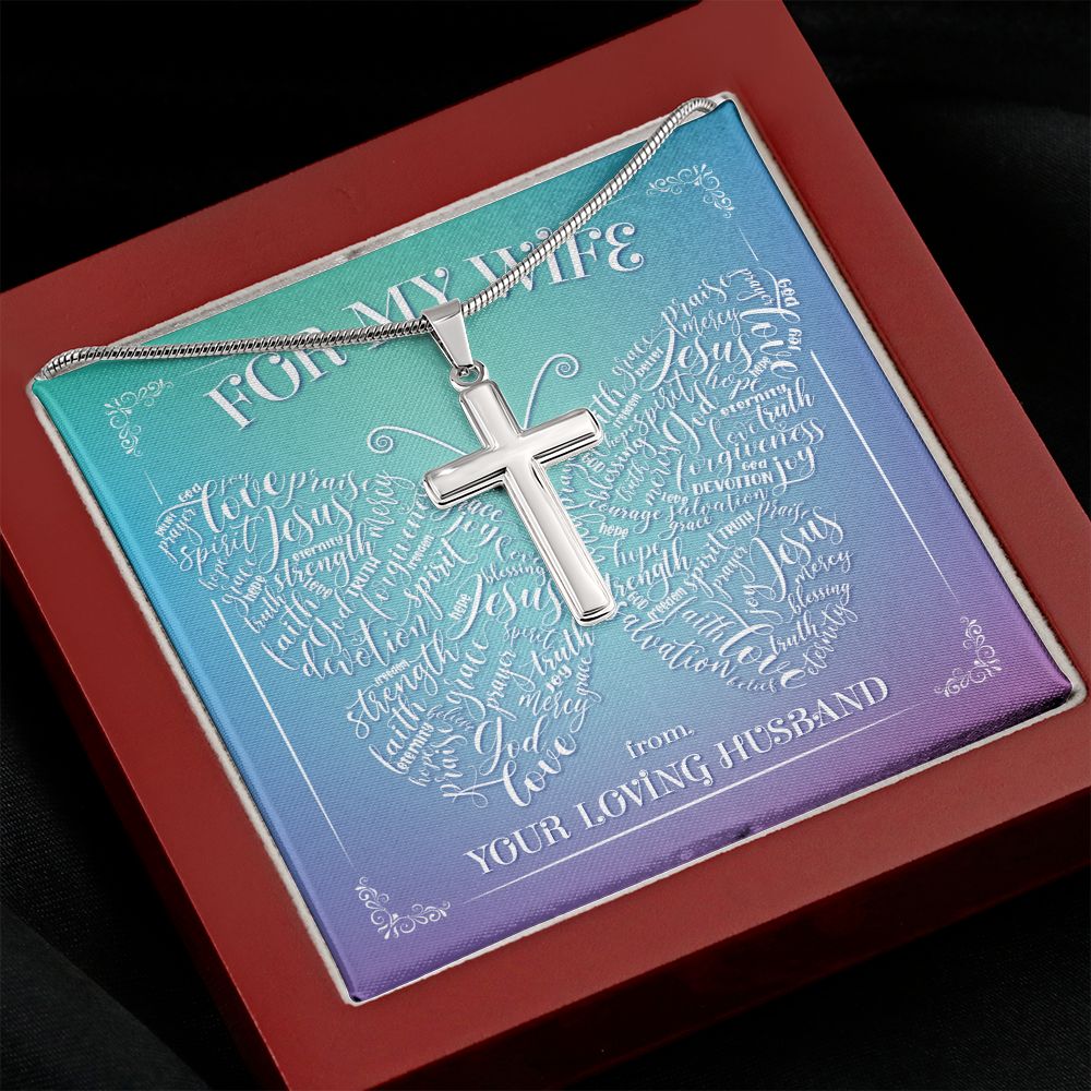 Stainless  Steel Cross Necklace For My Wife