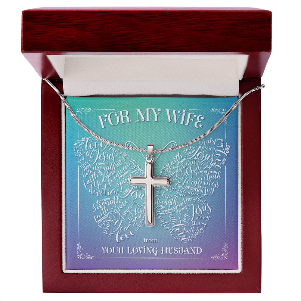 Stainless  Steel Cross Necklace For My Wife